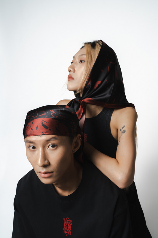 STANZA I LINE IV THAT SPIRALS TOTEM SILK BANDANA