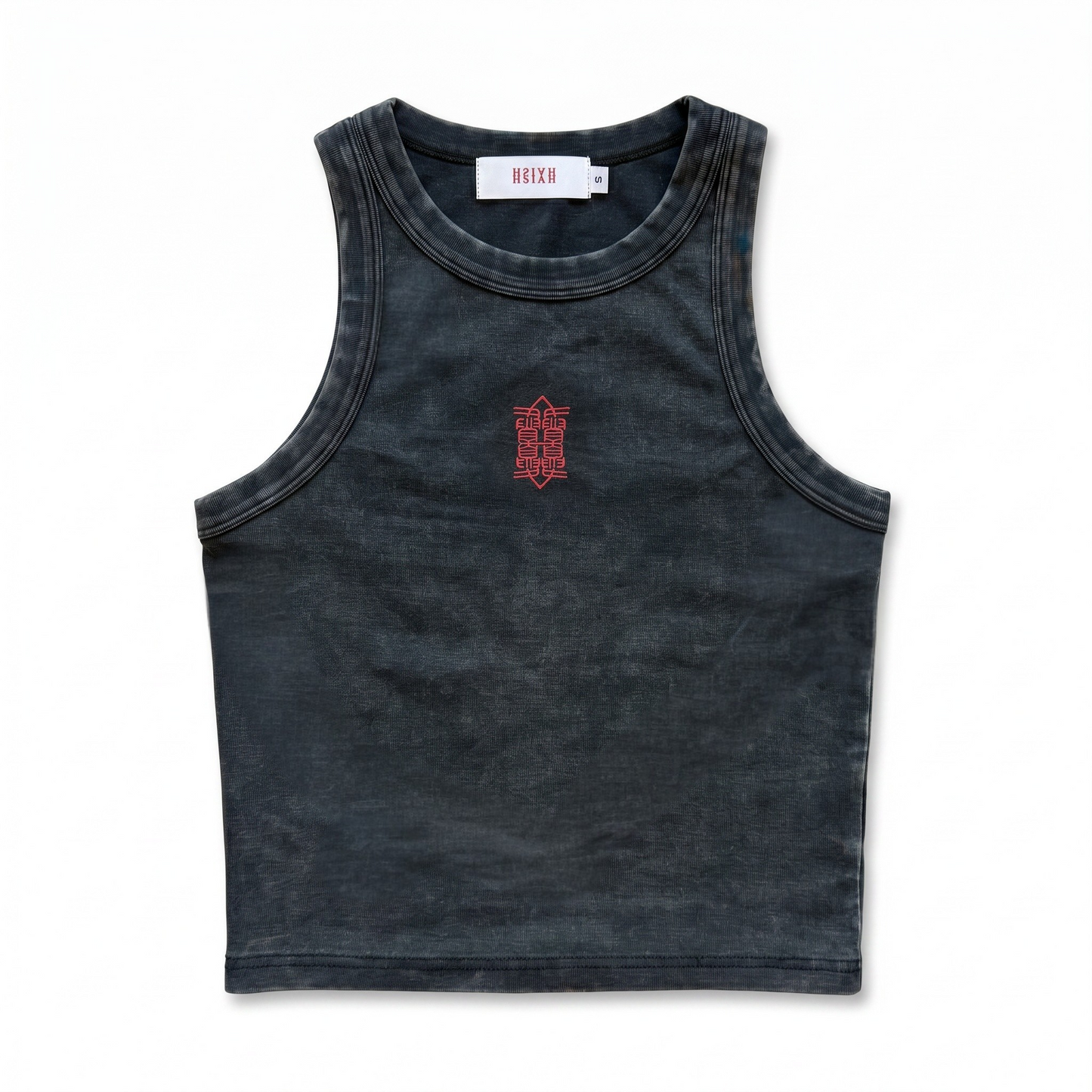STANZA I LINE II - OUR SOUL BODY CON EMBLEM VEST (FADED BLACK)